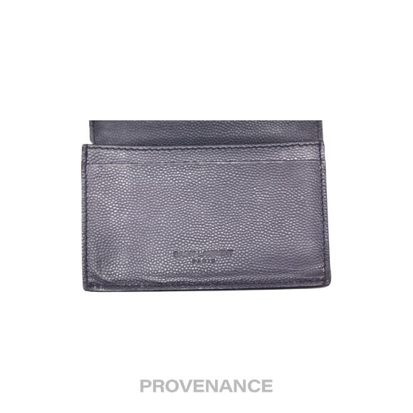 🔴 Saint Laurent Paris SLP Pocket Card Wallet - Navy Leather - Picture 7 of 8